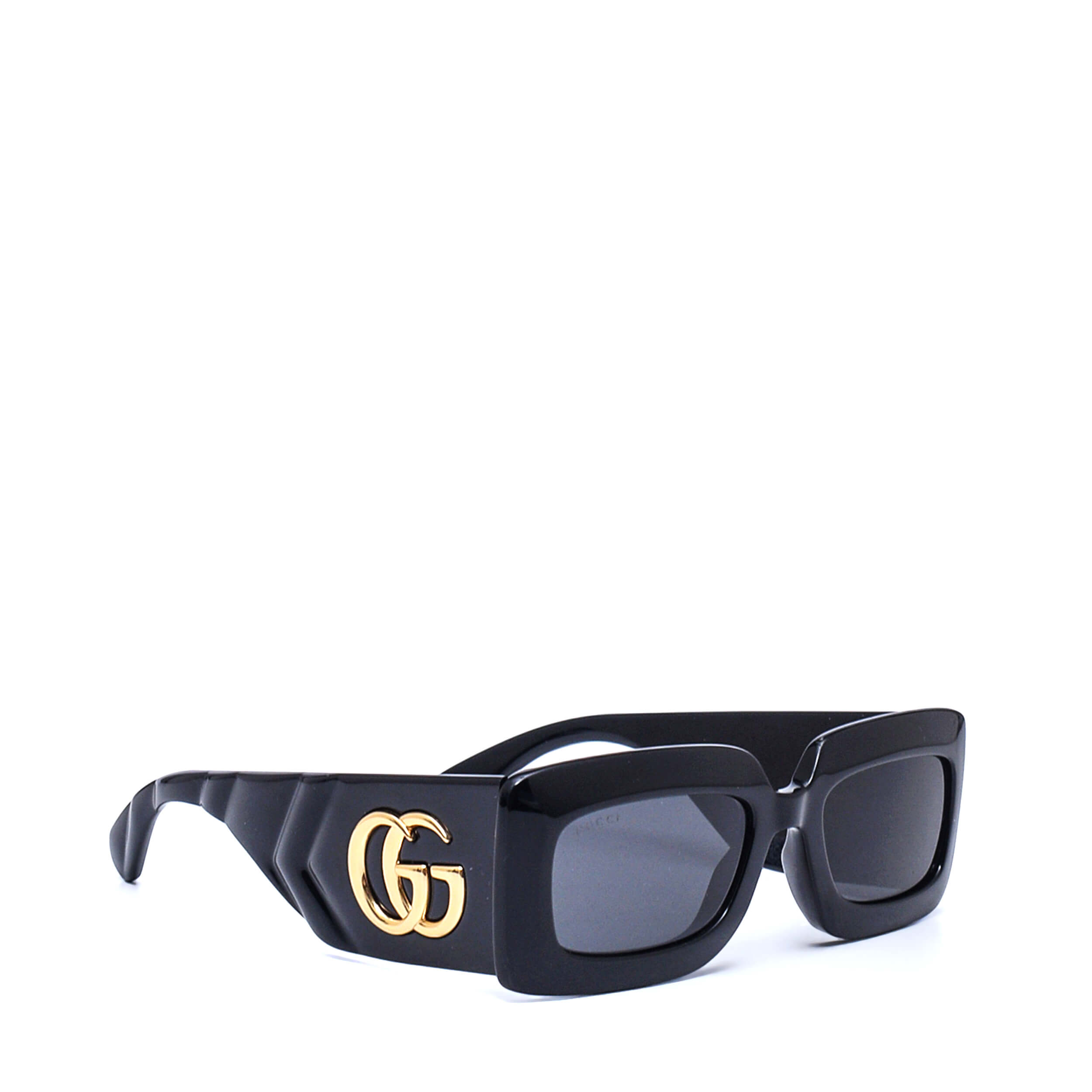 Gucci - Black Rectangle Frame Sunglasses